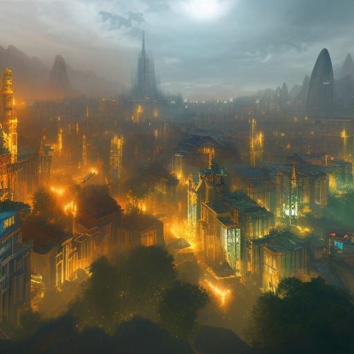 Fantastical Saigon: Detailed Matte Painting