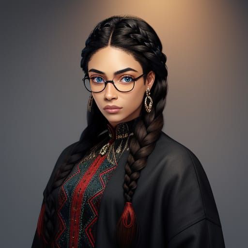 Young Brown Woman in Magical Attire