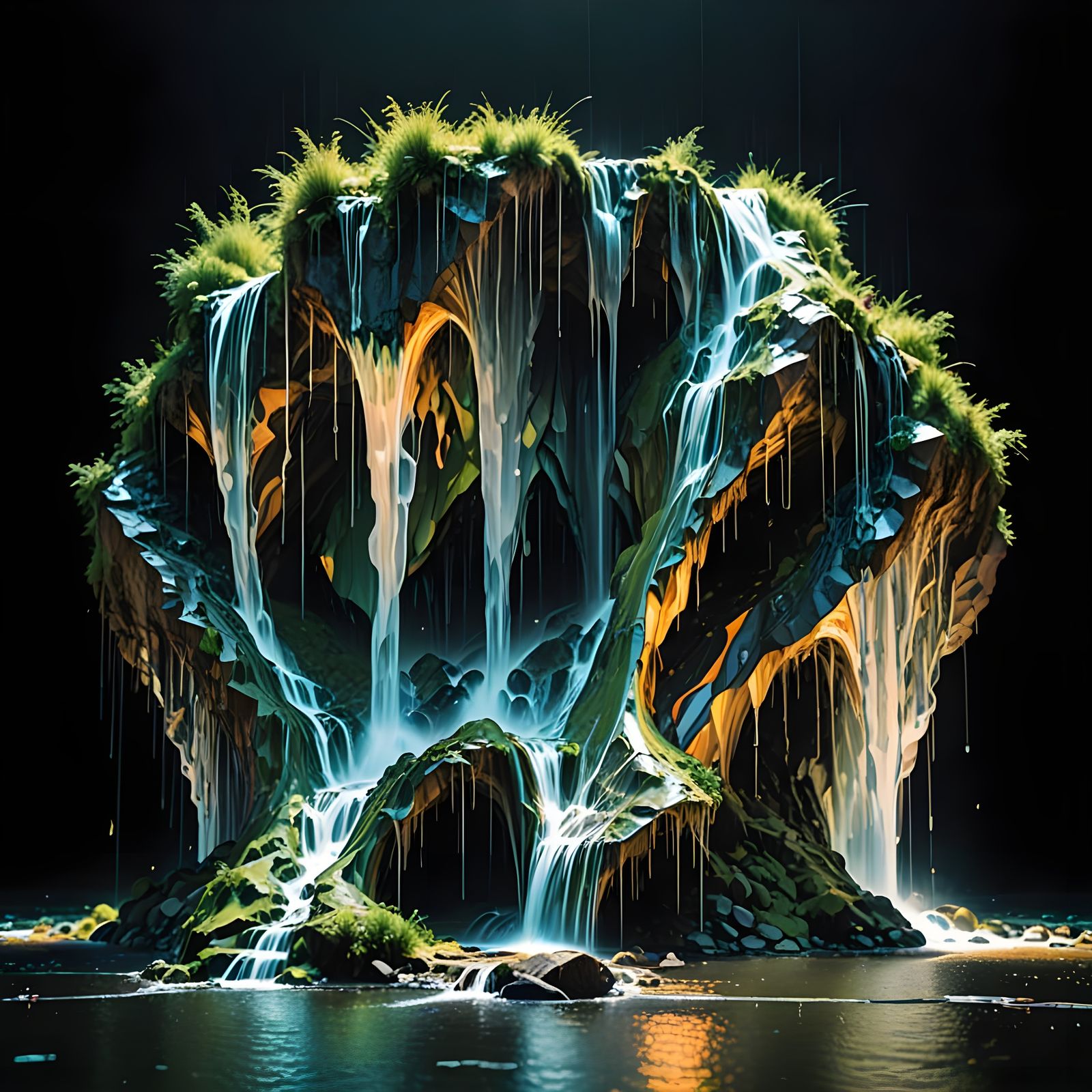 Ethereal Geometric Abstraction in Academic Art Style