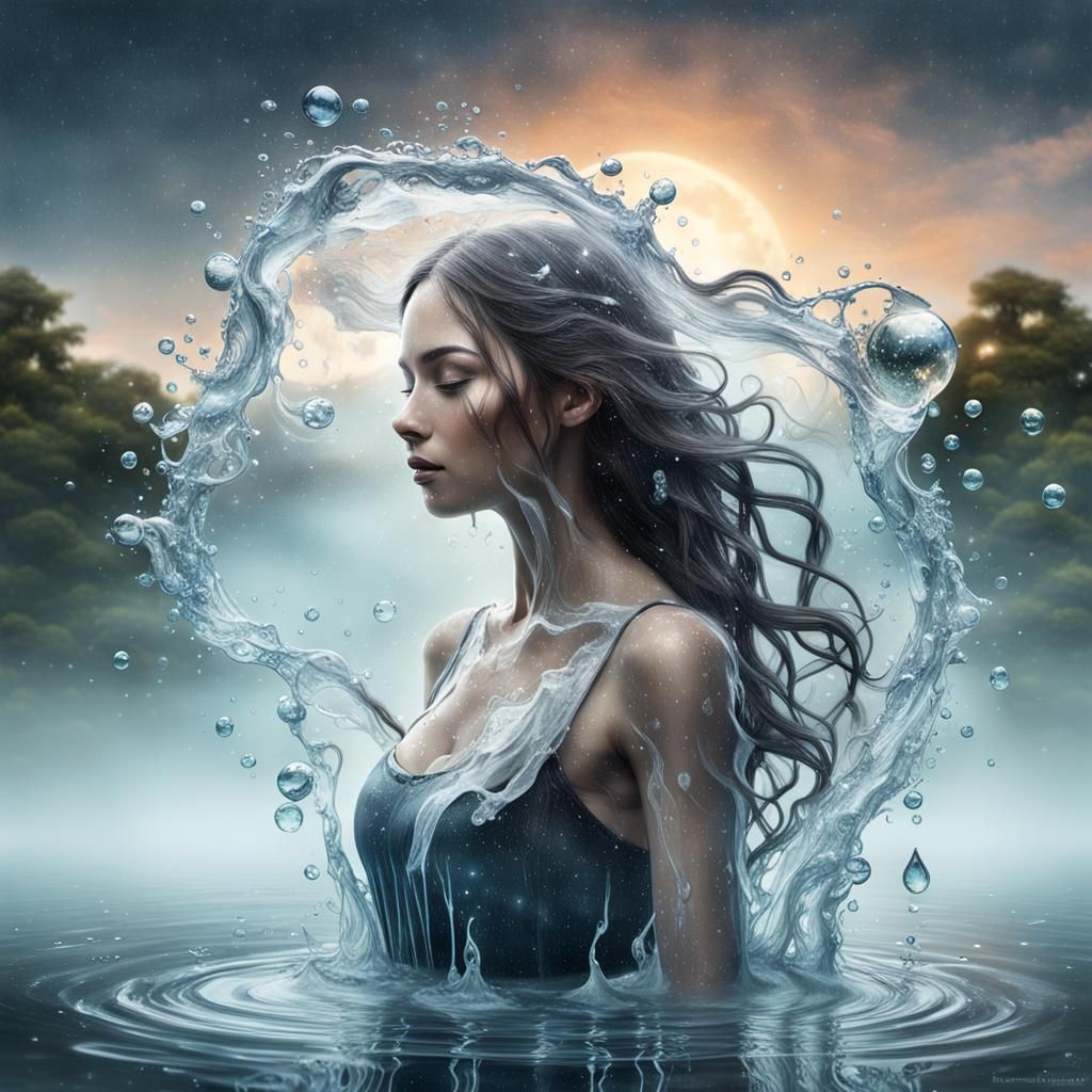 Woman in water
