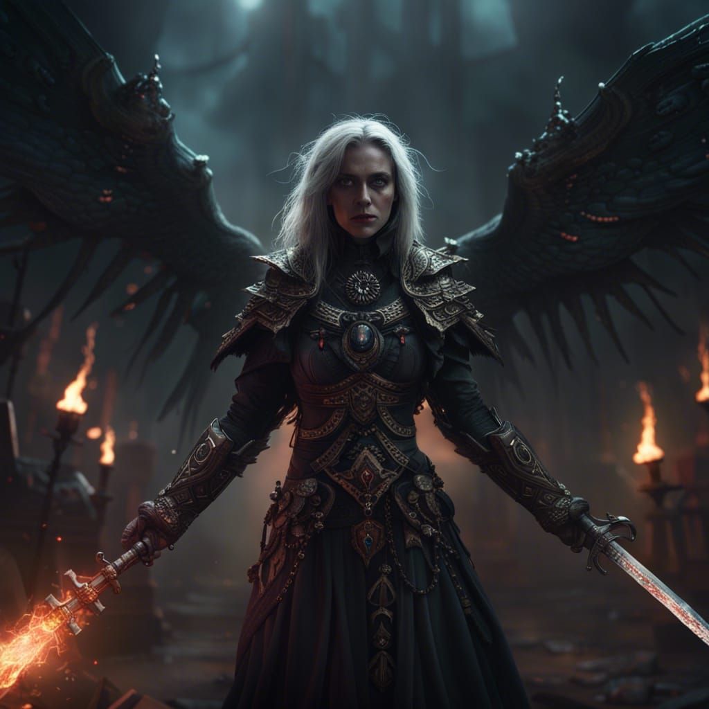 Epic Necromancer Confronts Demonic Summoning