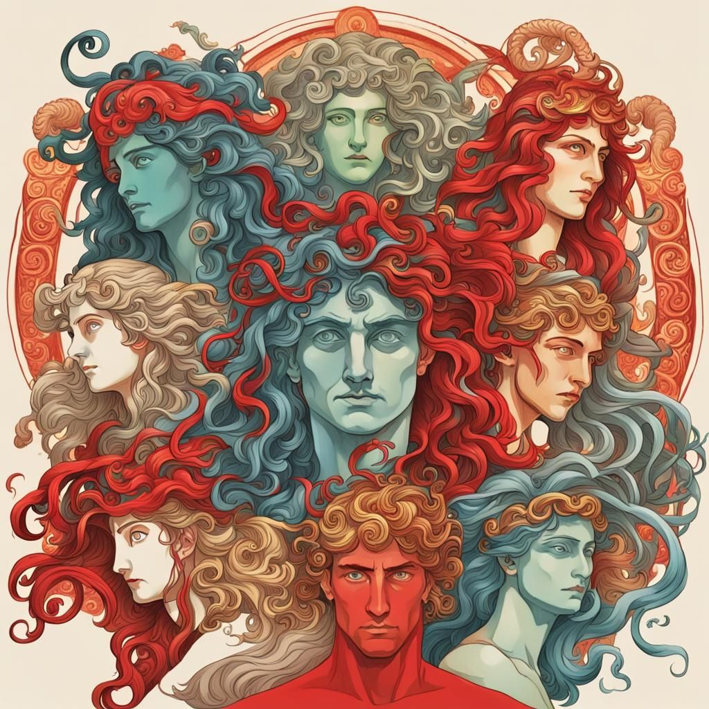 Medusa's Surprise Visit to the Greek Gods
