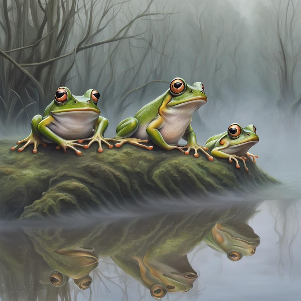 Frogs and Fish in Atmospheric Fog
