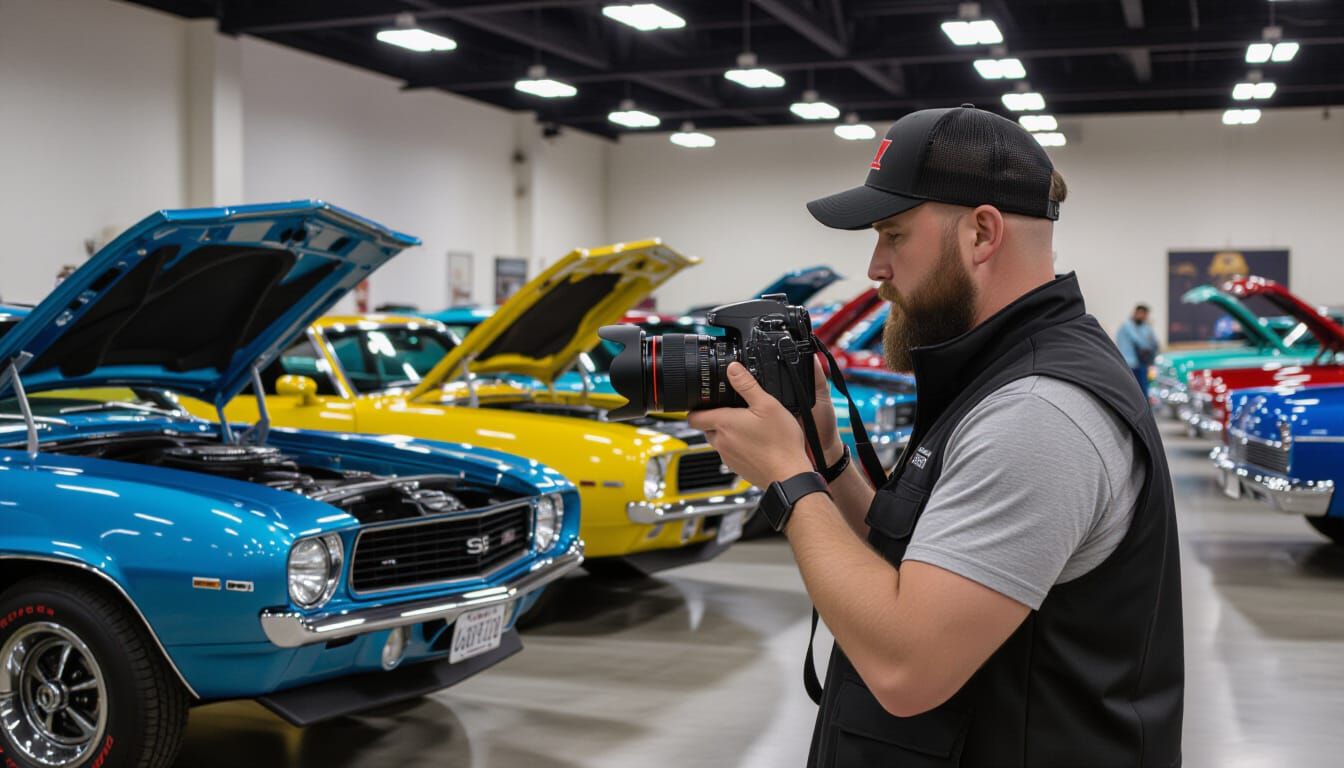 Photographer Captures Vintage Muscle Cars with Dramatic Ligh...