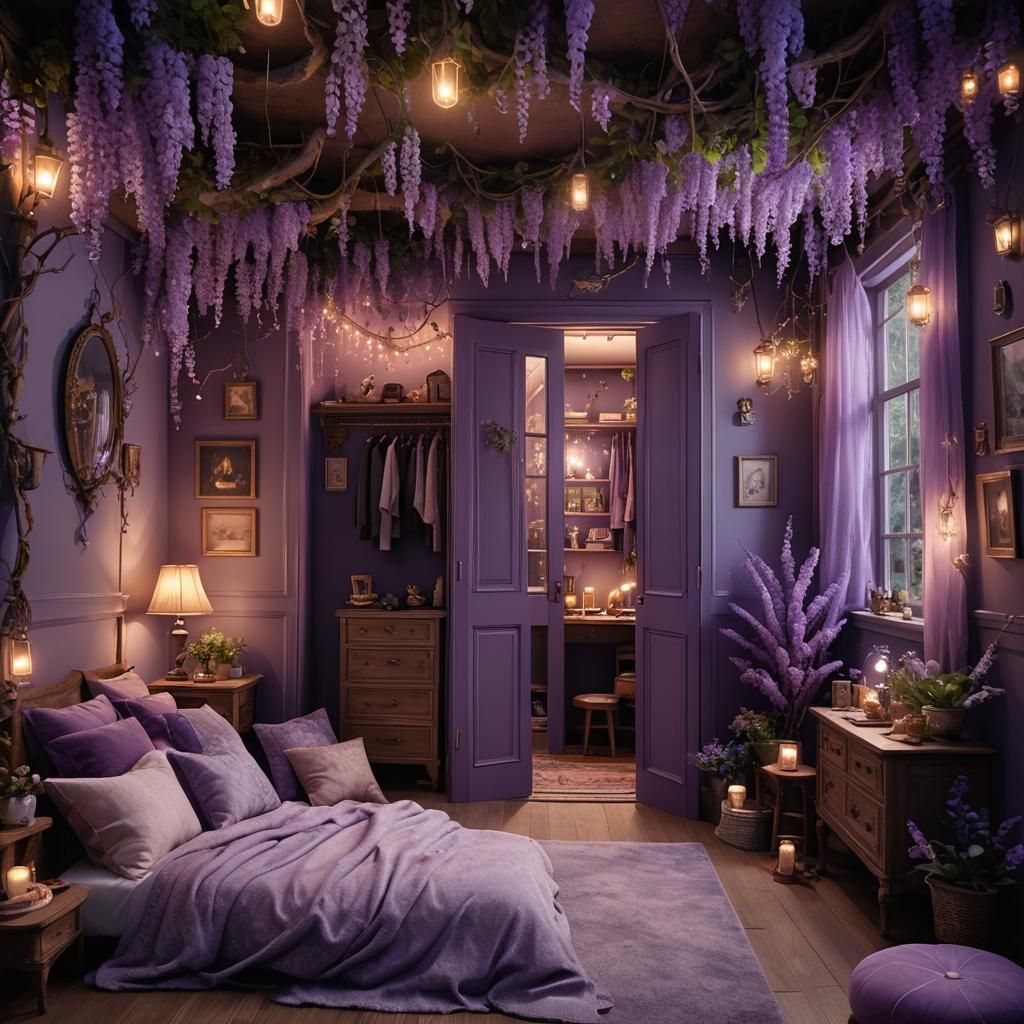 Enchanted Woodland Bedroom with Fairy Lights