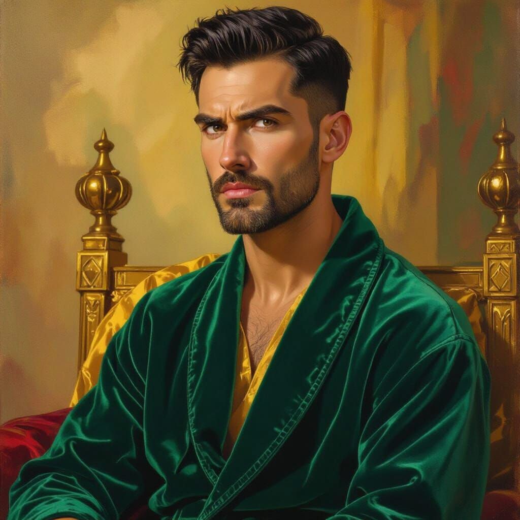 Ruler in Velvet Robes, Impressionist Masterpiece