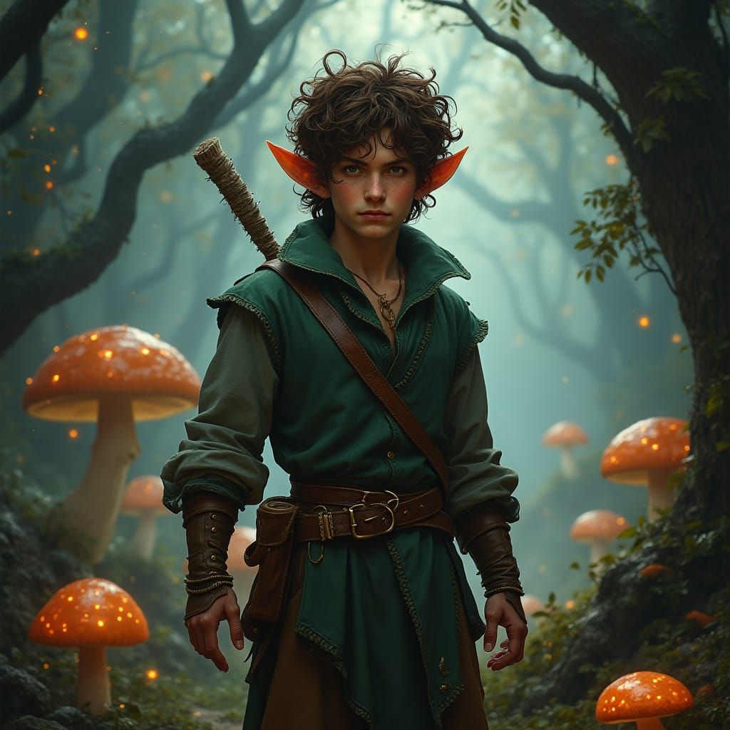 Enchanted Wanderer in Mystic Forests