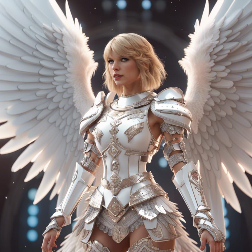 Kawaii Knight Angel in Sci-Fi Fairytale Style