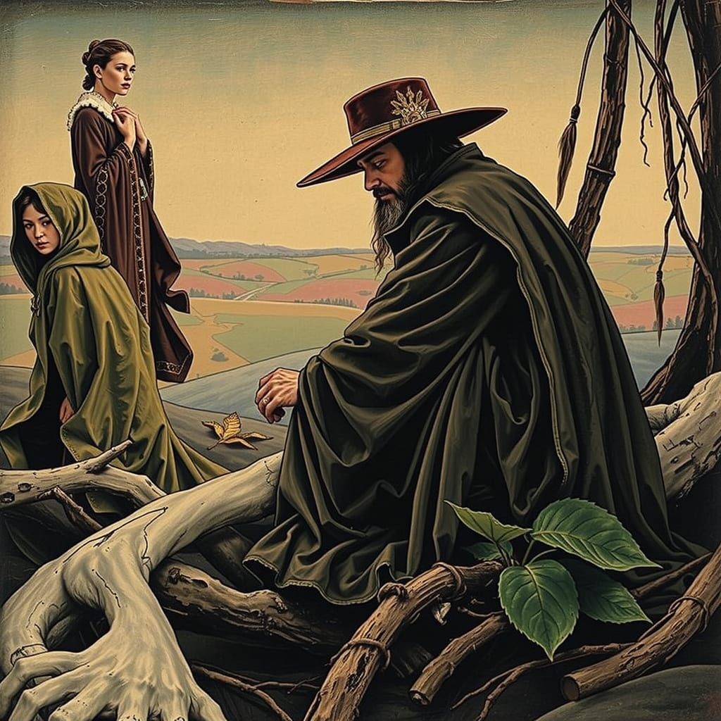 Colorful Landscape with Contrasting Colors