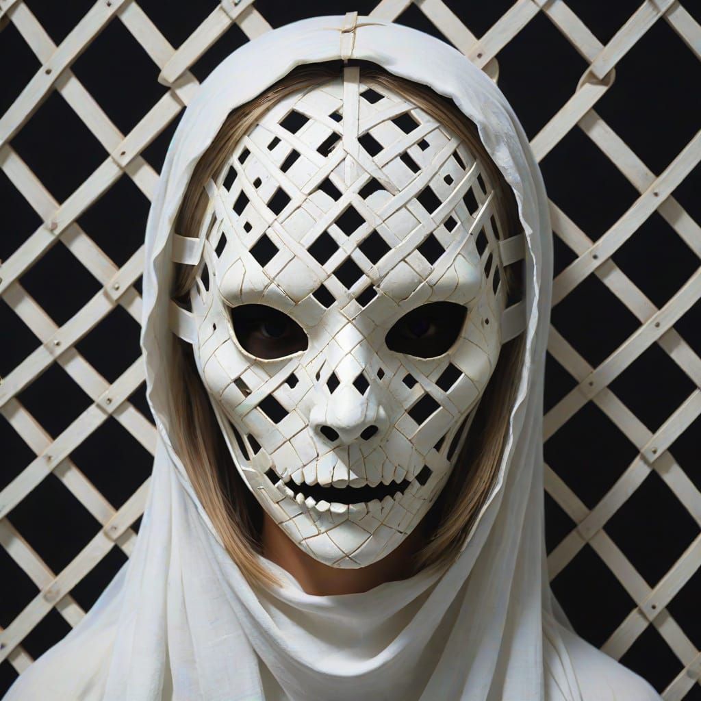 Pale Ossified Lattice Mask Ghost