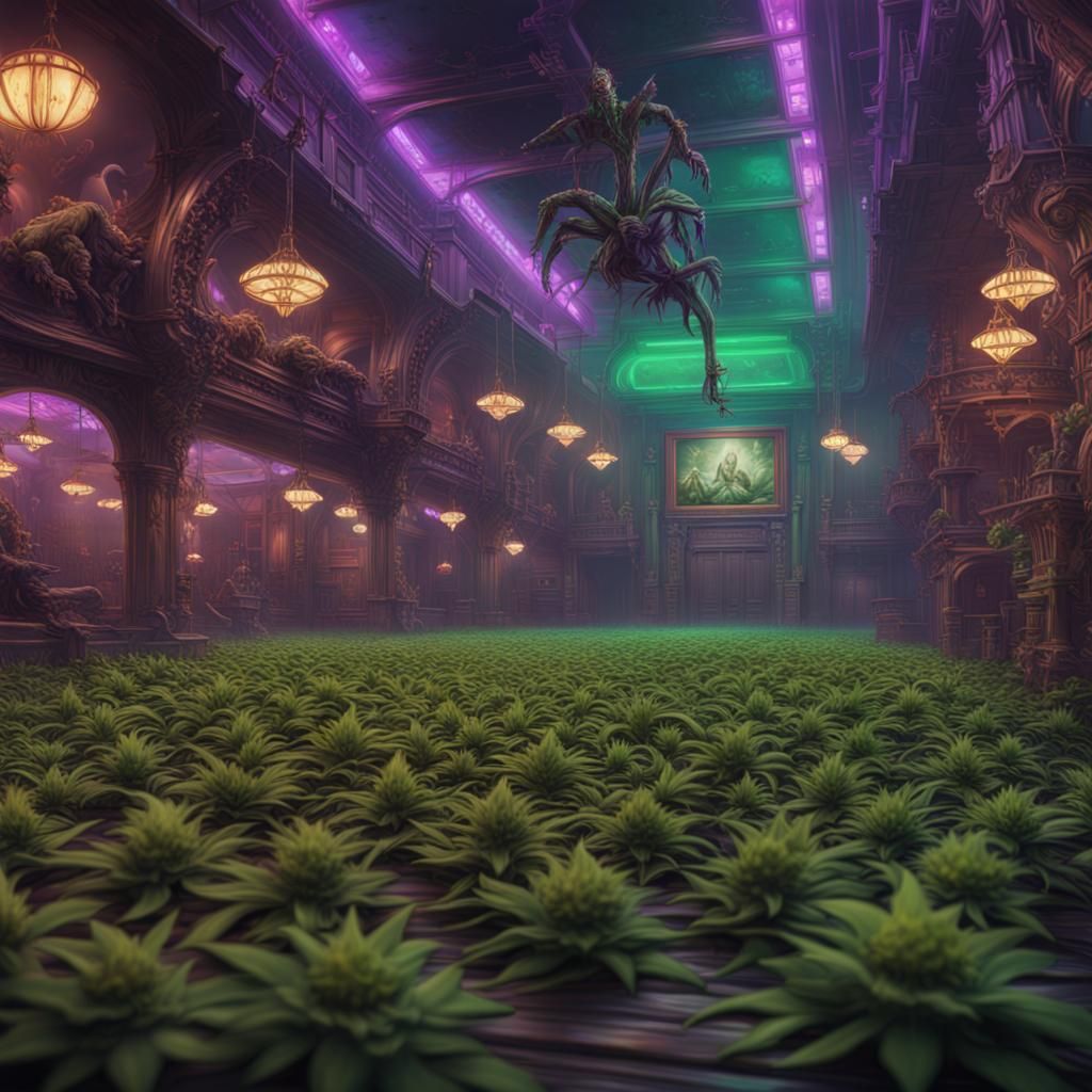 Joker's Weed Farm: Detailed Matte Painting
