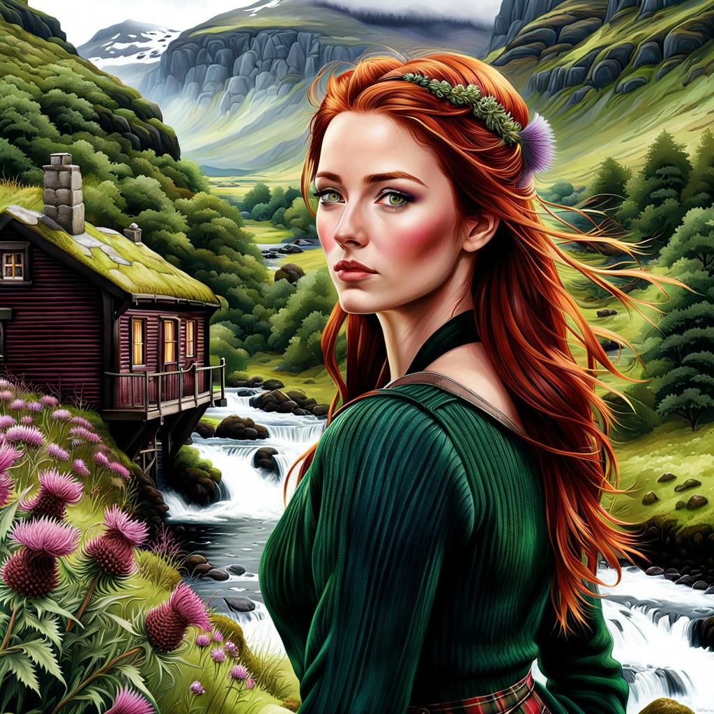 Beautiful Scottish woman