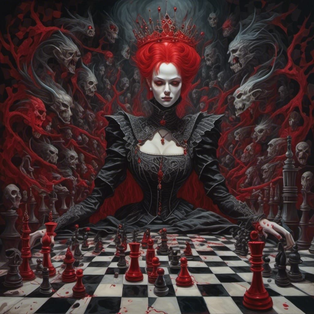The Bloody Red Queen on Chessboard, Dark Fantasy