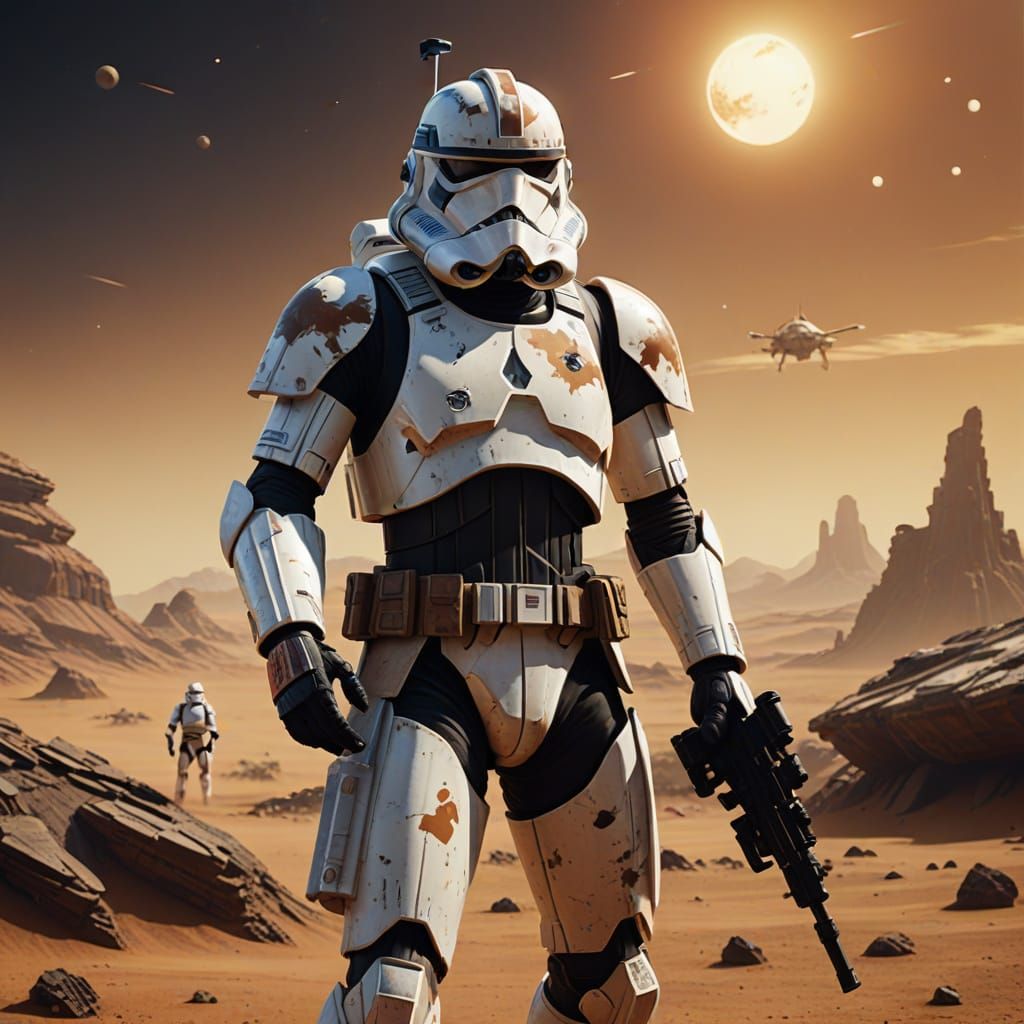Clone Trooper in Camo on Alien Planet