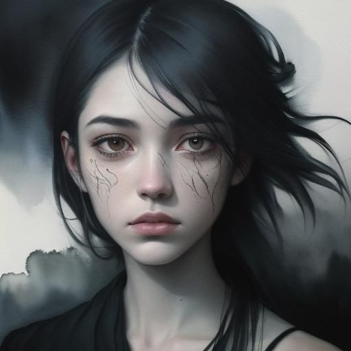 Dark and Moody Watercolor Art