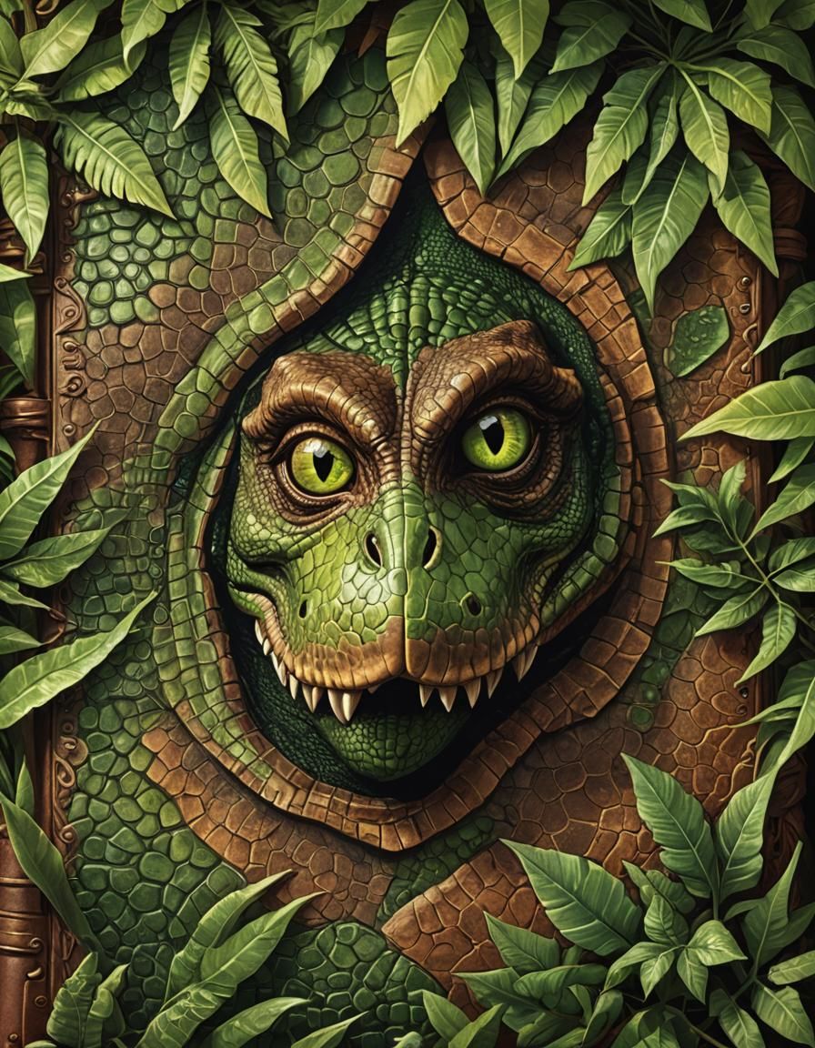 Prehistoric Eye Book Cover: Fantasy Digital Art