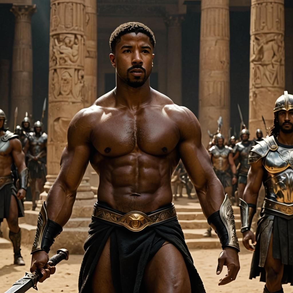 Michael B. Jordan as a gladiator