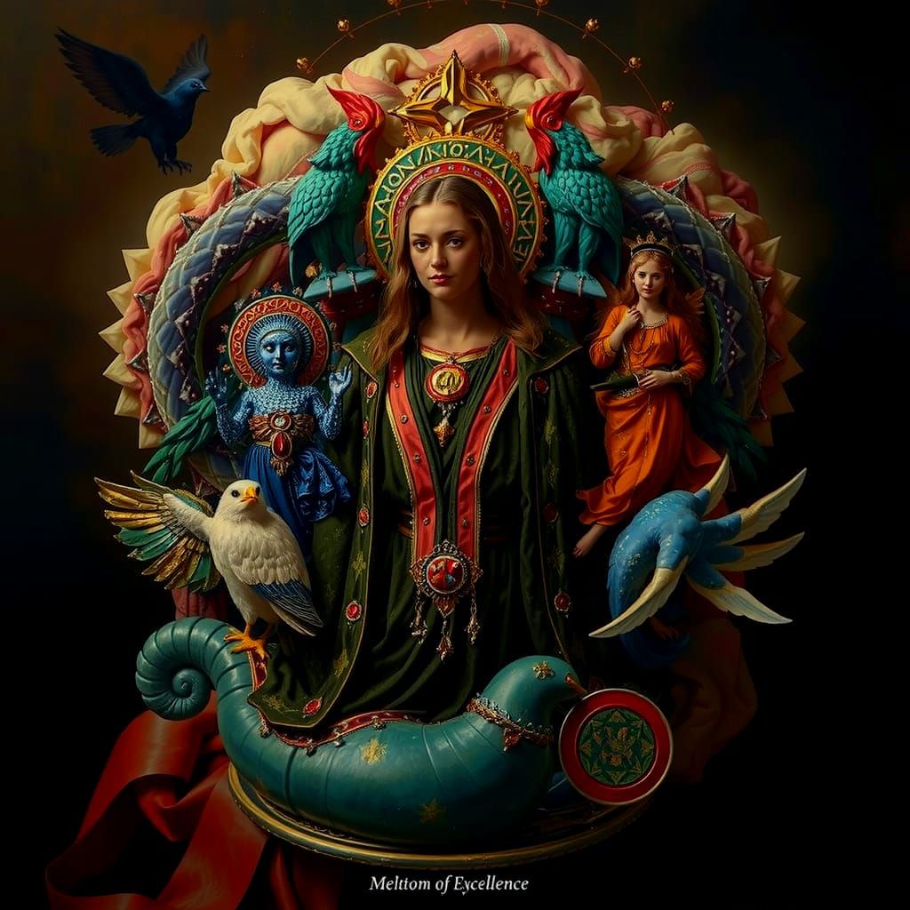 Masterpiece Painting of Beauty and Truth