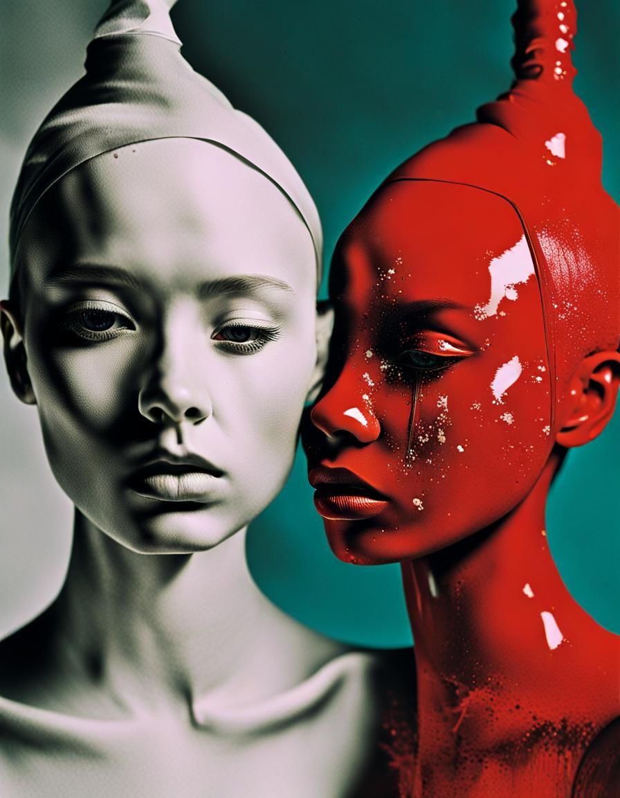 Abstract Violent Transformation in Color Photo Art