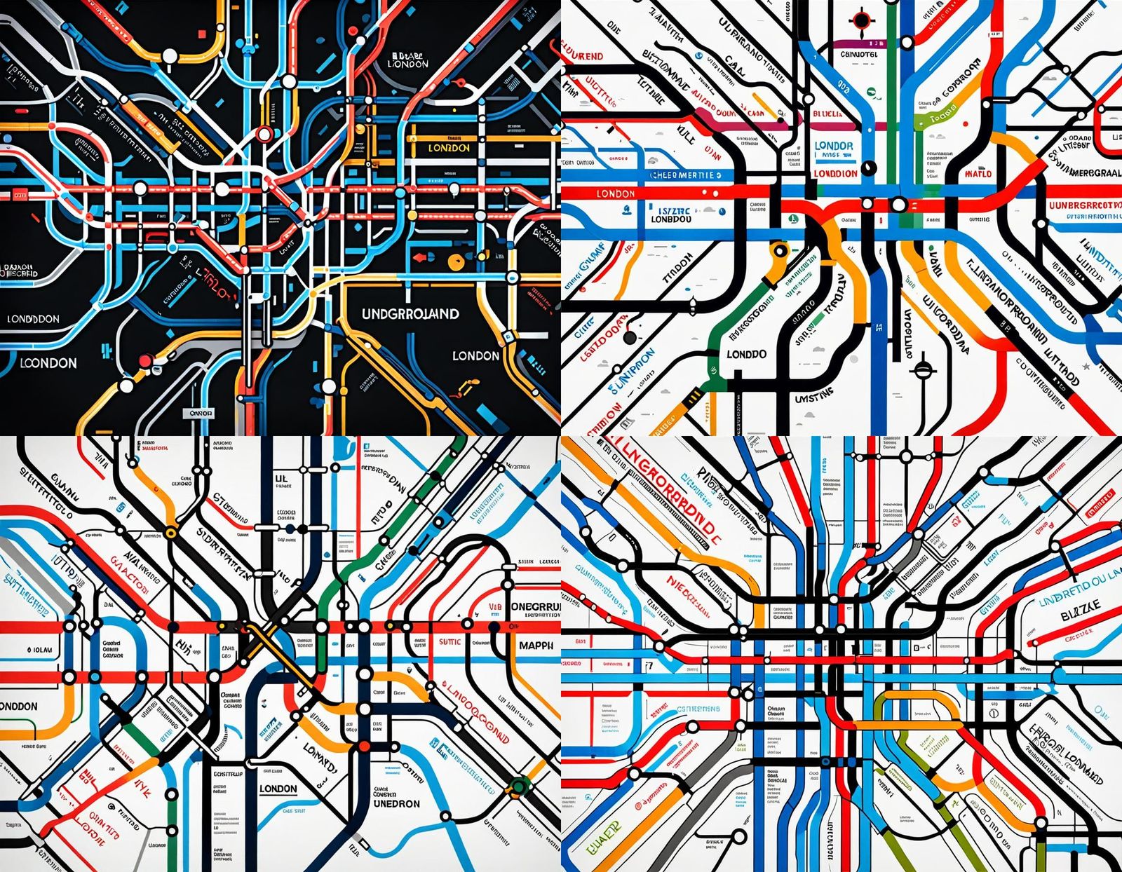 Bizarre Schematic Art of London Underground Map