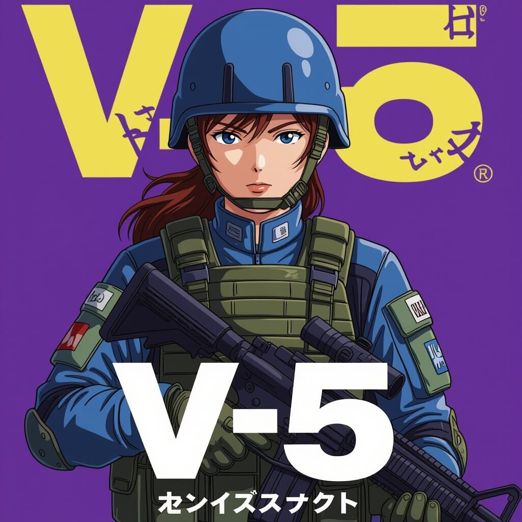 Anime Movie Poster of Soldier in Sci-Fi Armor