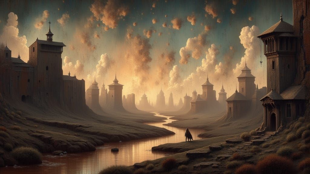 Surreal Goth Grunge Cityscape