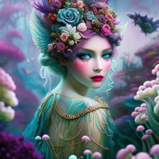 Maelstrom Mermaid Princess in Rococo Steampunk Style