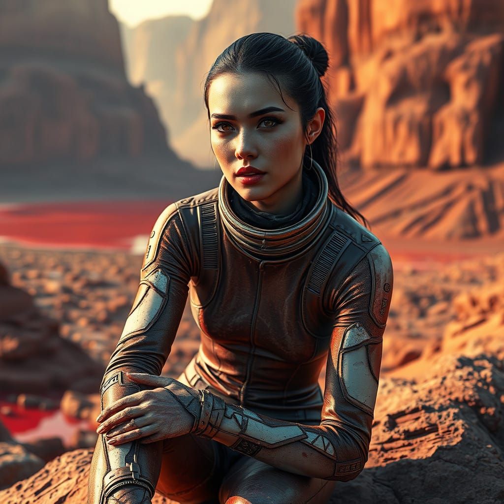 Ethereal Space Explorer Amidst the Whimsical Chaos of a Dist...