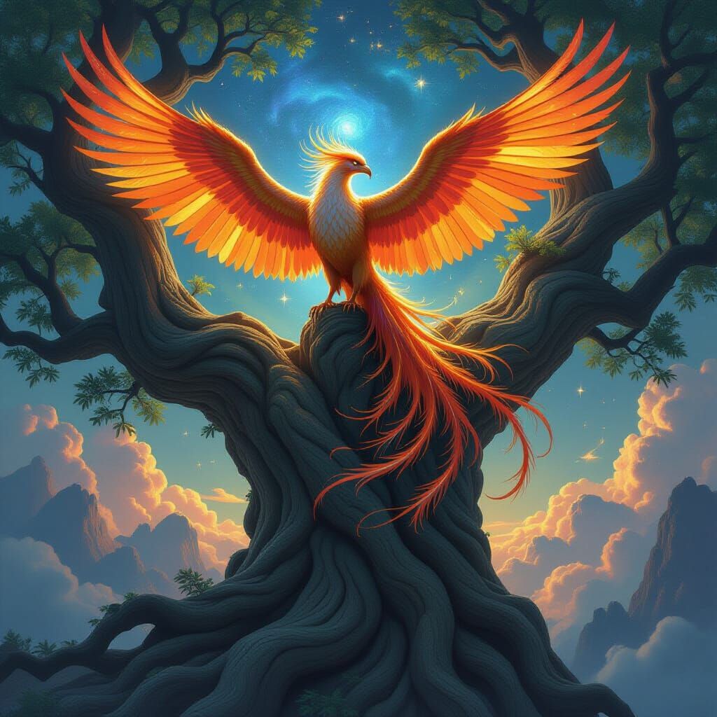 Majestic Phoenix on Galactic Tree