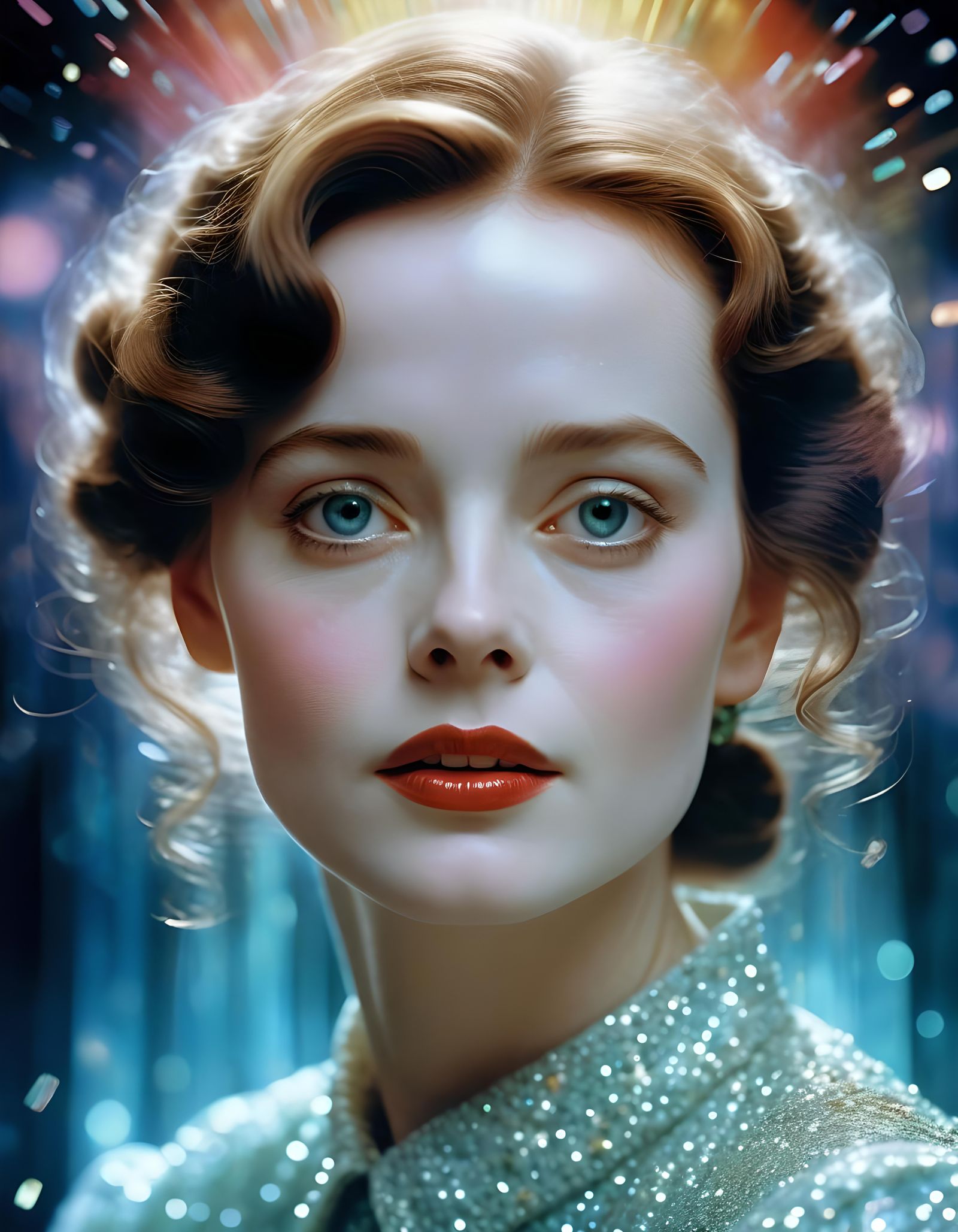 Surreal Portrait of a Movie Star in Vintage Style