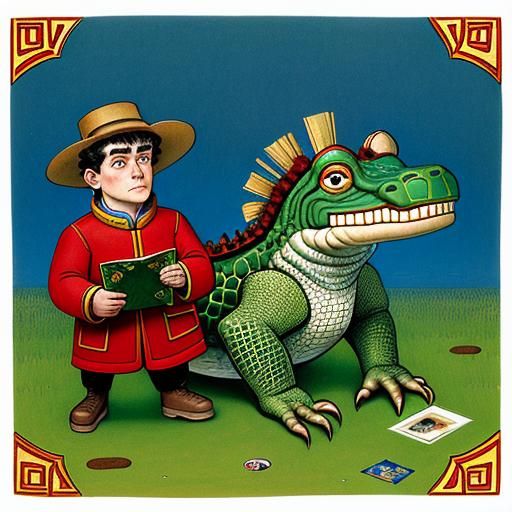 Cheburashka and Crocodile Pop-Up Book Illustration