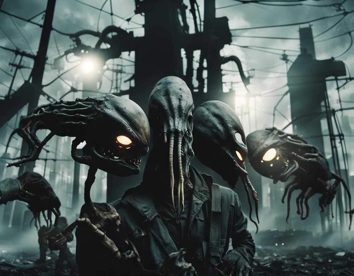 Aliens Clash in a Gritty, Abandoned Metropolis