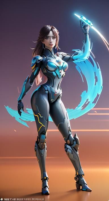 Nintendo Switch Girl in Cyberpunk Anime Style