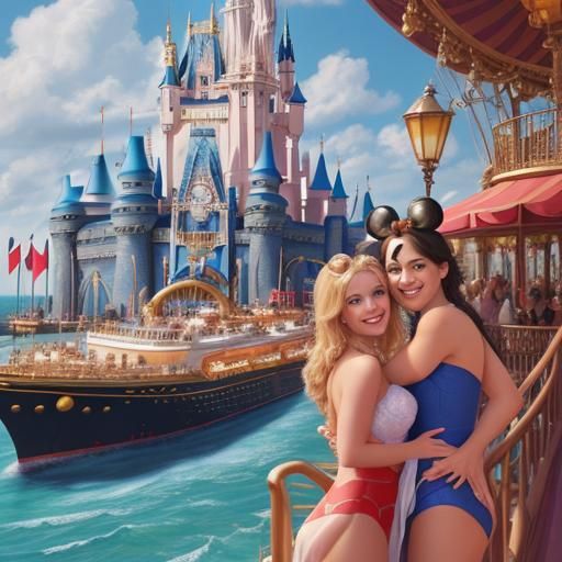 Whimsical Disney Dream Boat Illustration