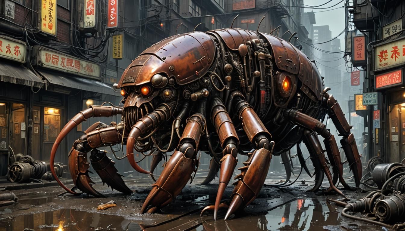 Dieselpunk Lobster Wreaks Havoc on Post-Apocalyptic Street