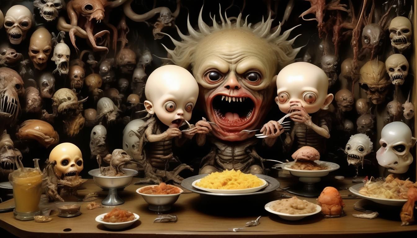 Chibi Monster Feast in Post-Apocalyptic Wonderland