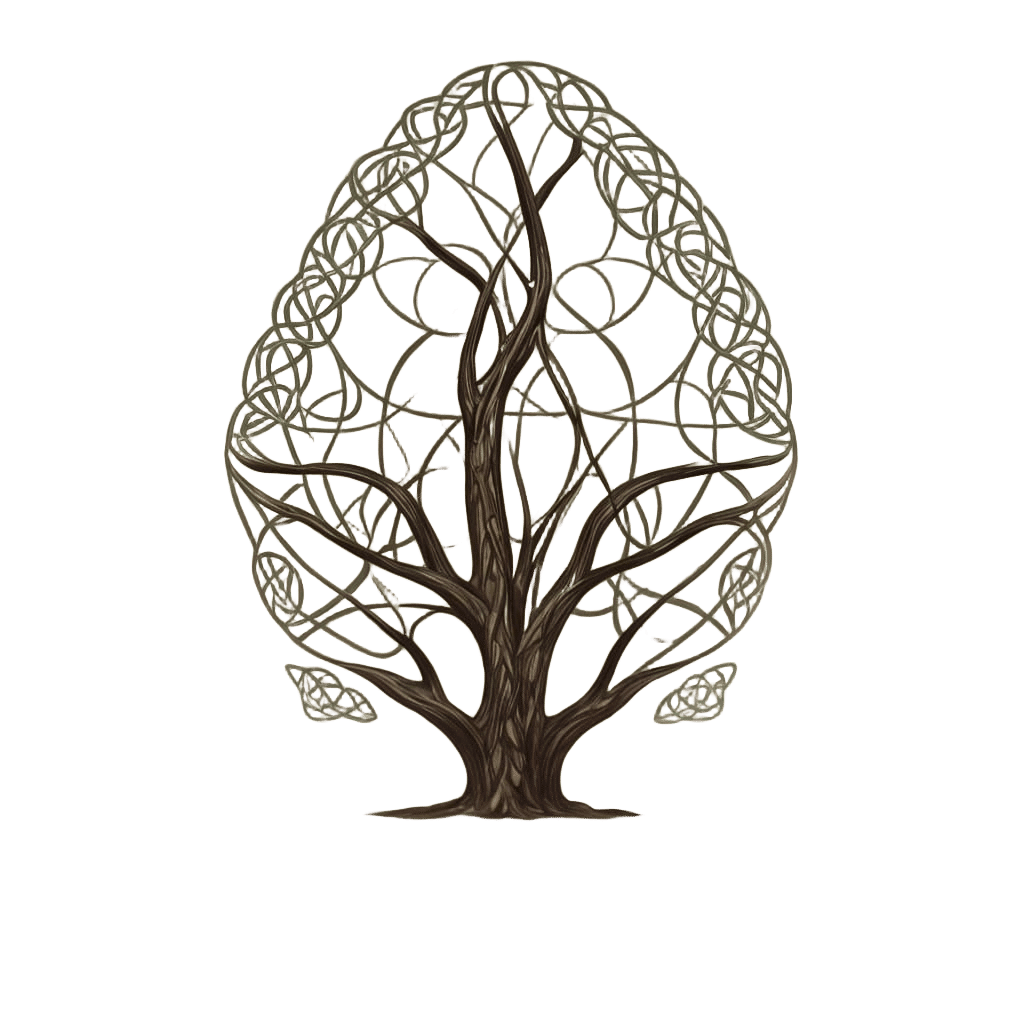 Detailed Celtic Knot with Ancient Cartography