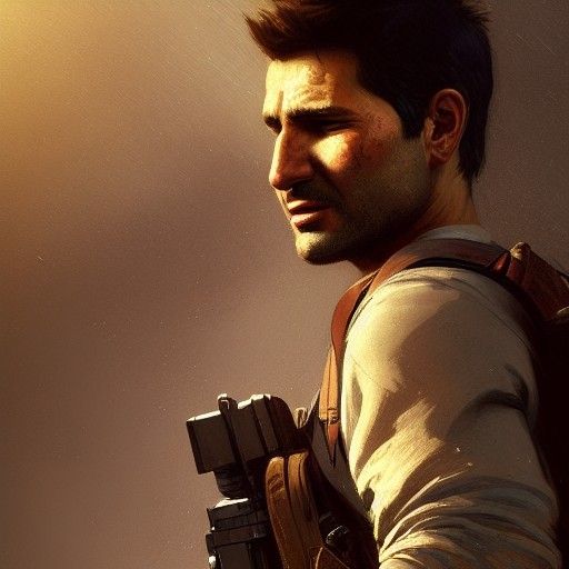 Nathan Drake Portrait in Rembrandt Style