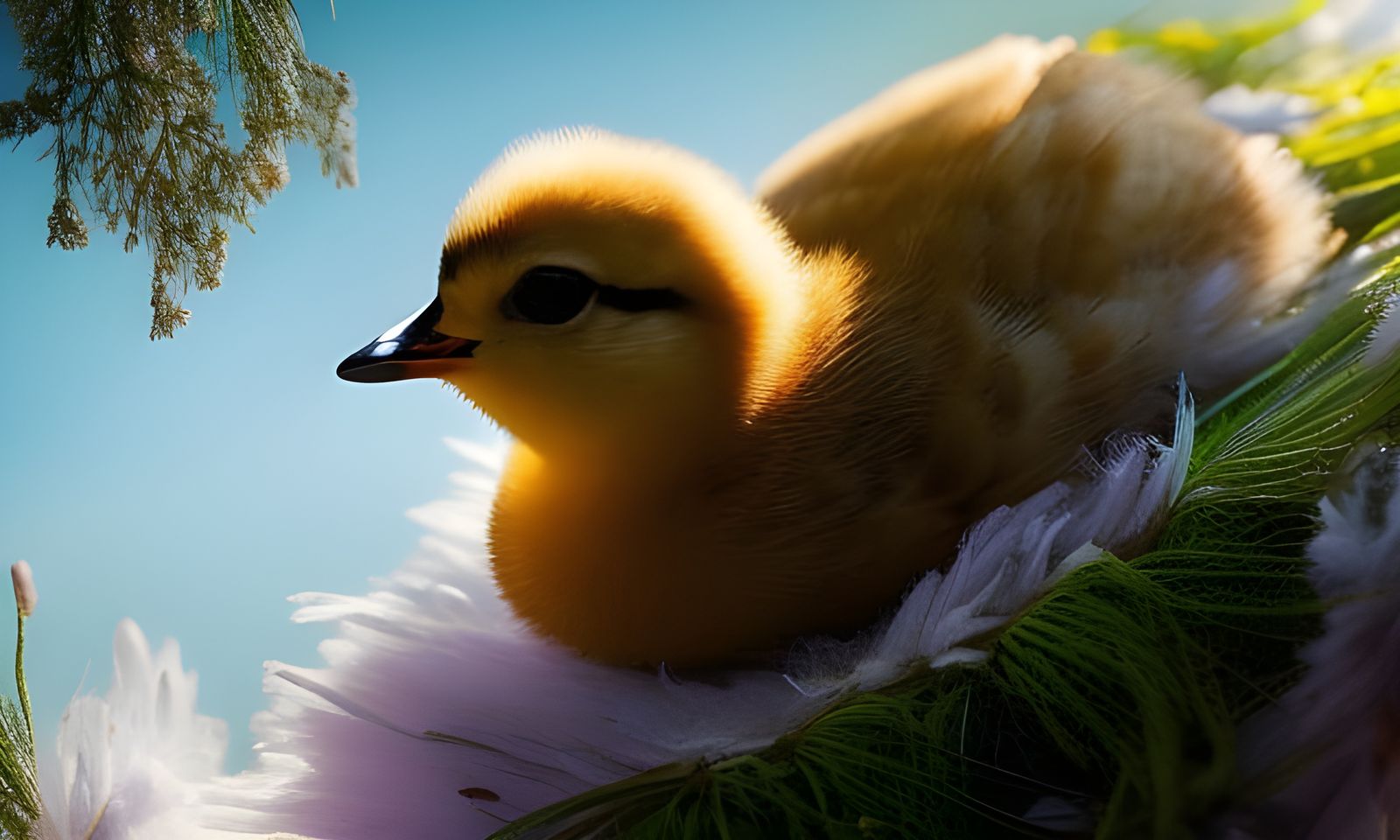 Adorable Duckling in Teacup: Fine Art Photography