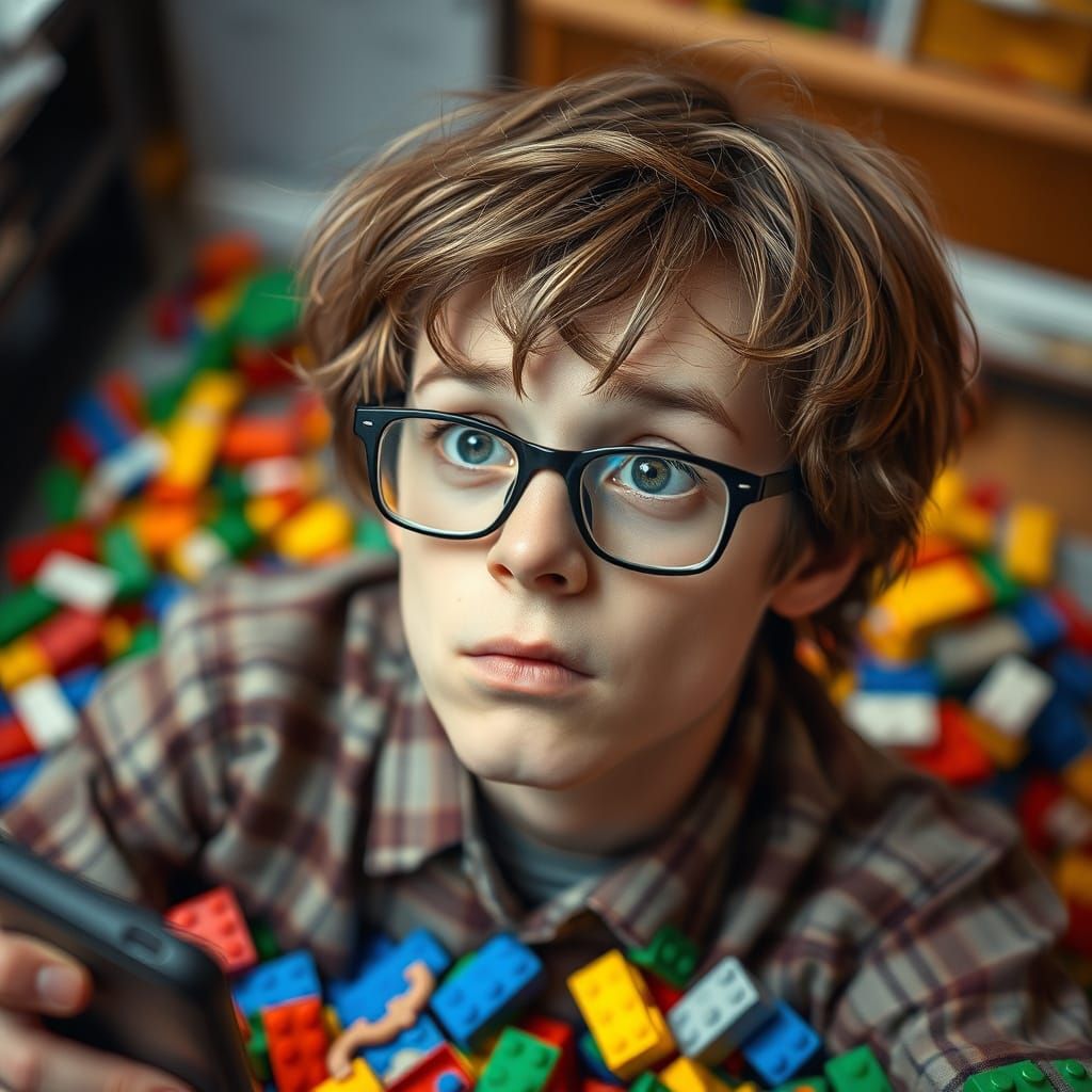 Disheveled STEM Student Caught Off Guard Among Scattered Leg...