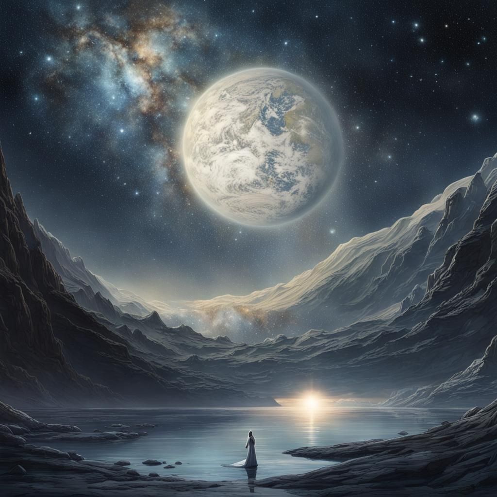 Celestial Sailor Drifting Through Space