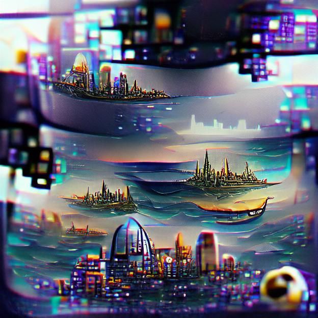 City Beyond the Sea: An AI Interpretation