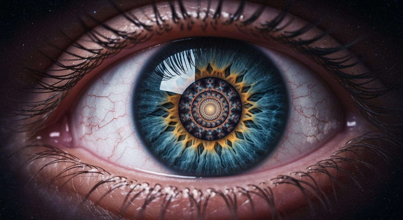 Cosmic Eye Fractal Kaleidoscope: A Surreal Photograph
