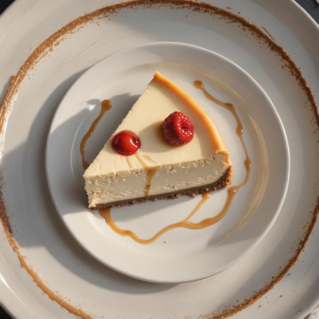 Hyperrealistic Slice of Cheesecake