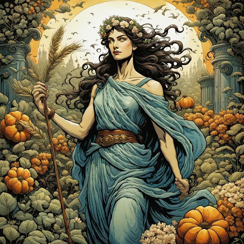 Demeter: Greek Goddess of Harvest in Comic Book Art