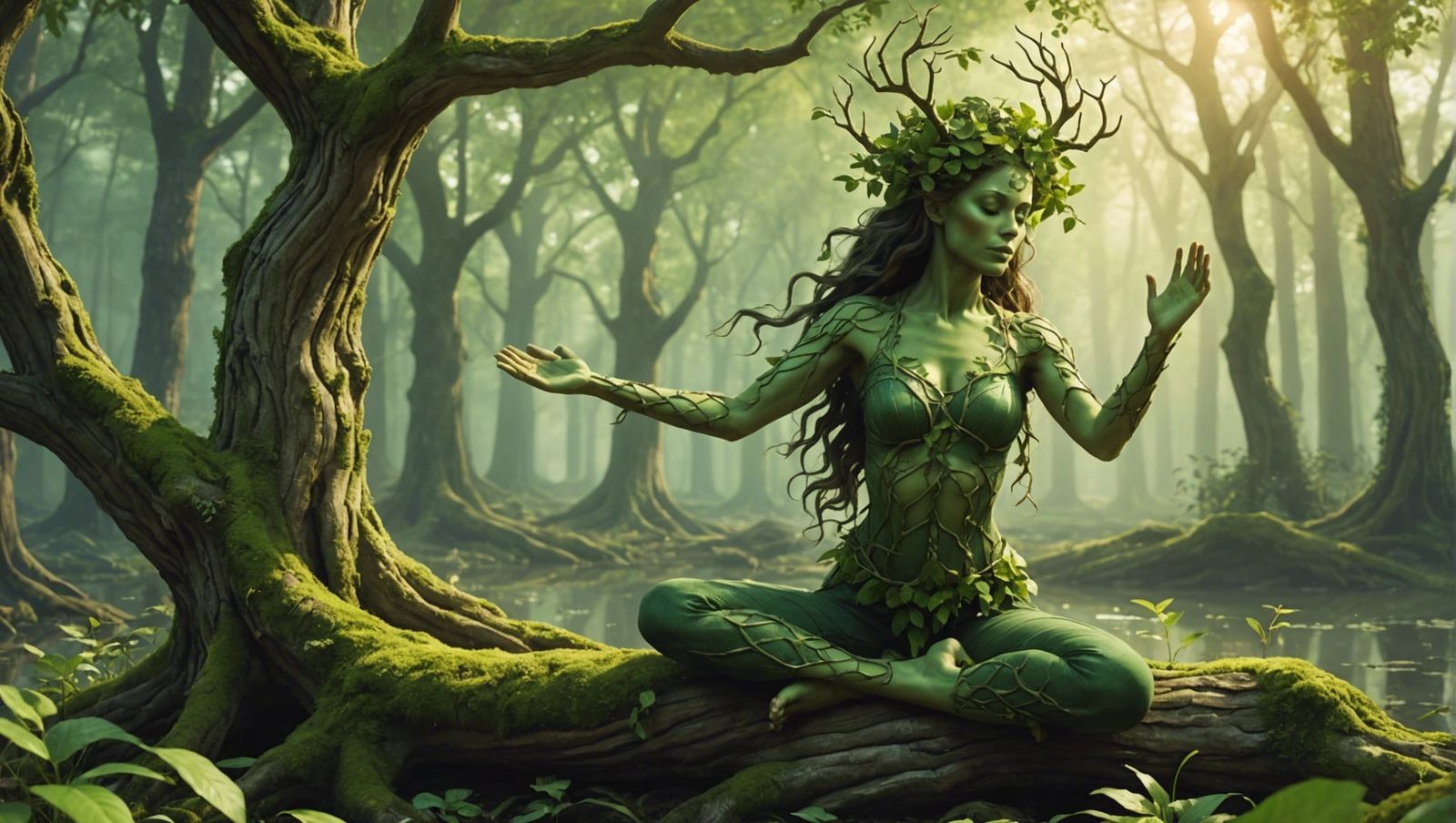 Dryad in Yoga Pose