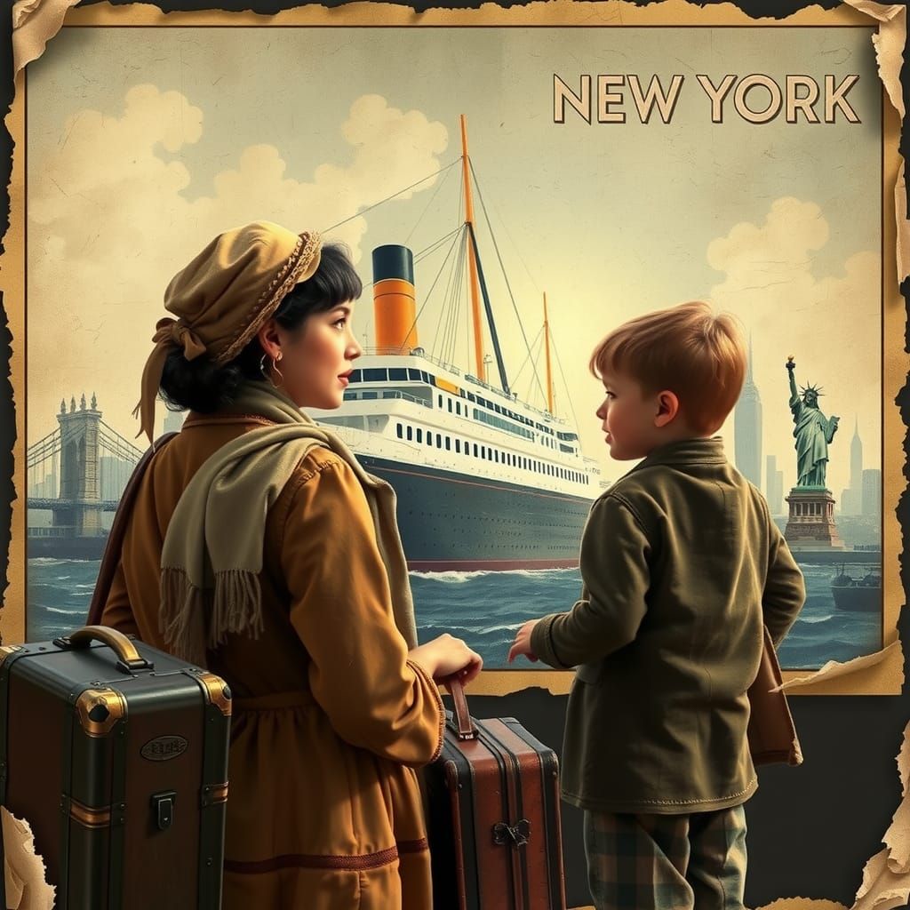 Nostalgic Voyage: Art Nouveau Dreams of New York