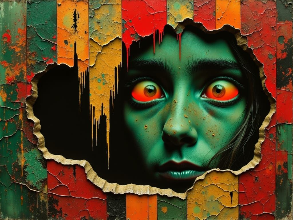 32k, eyes open, une poupée de cire au physique dérangeant, u...