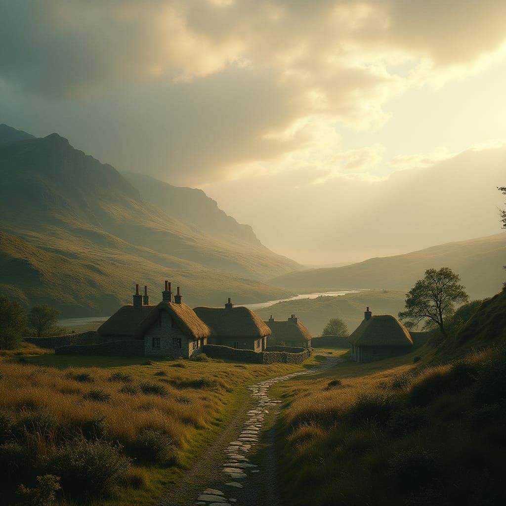 Epic Scottish Highlands in Cinematic Style