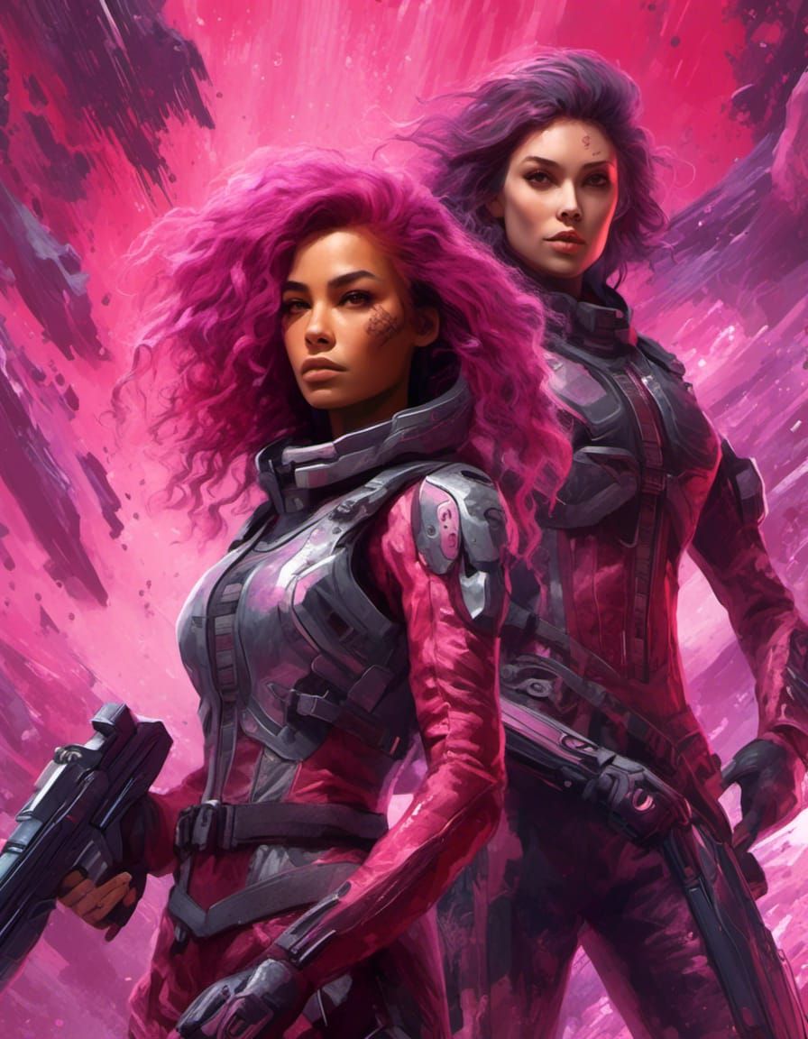 Sci-Fi Book Cover: Two Female Space Smugglers